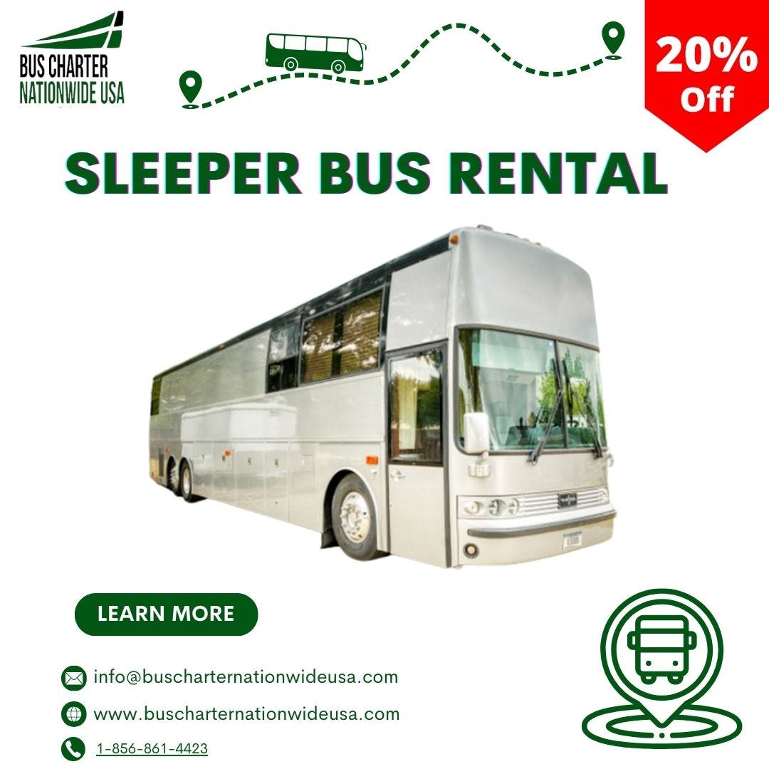 Affordable Sleeper Bus Rental Bus Charter Nationwide USA