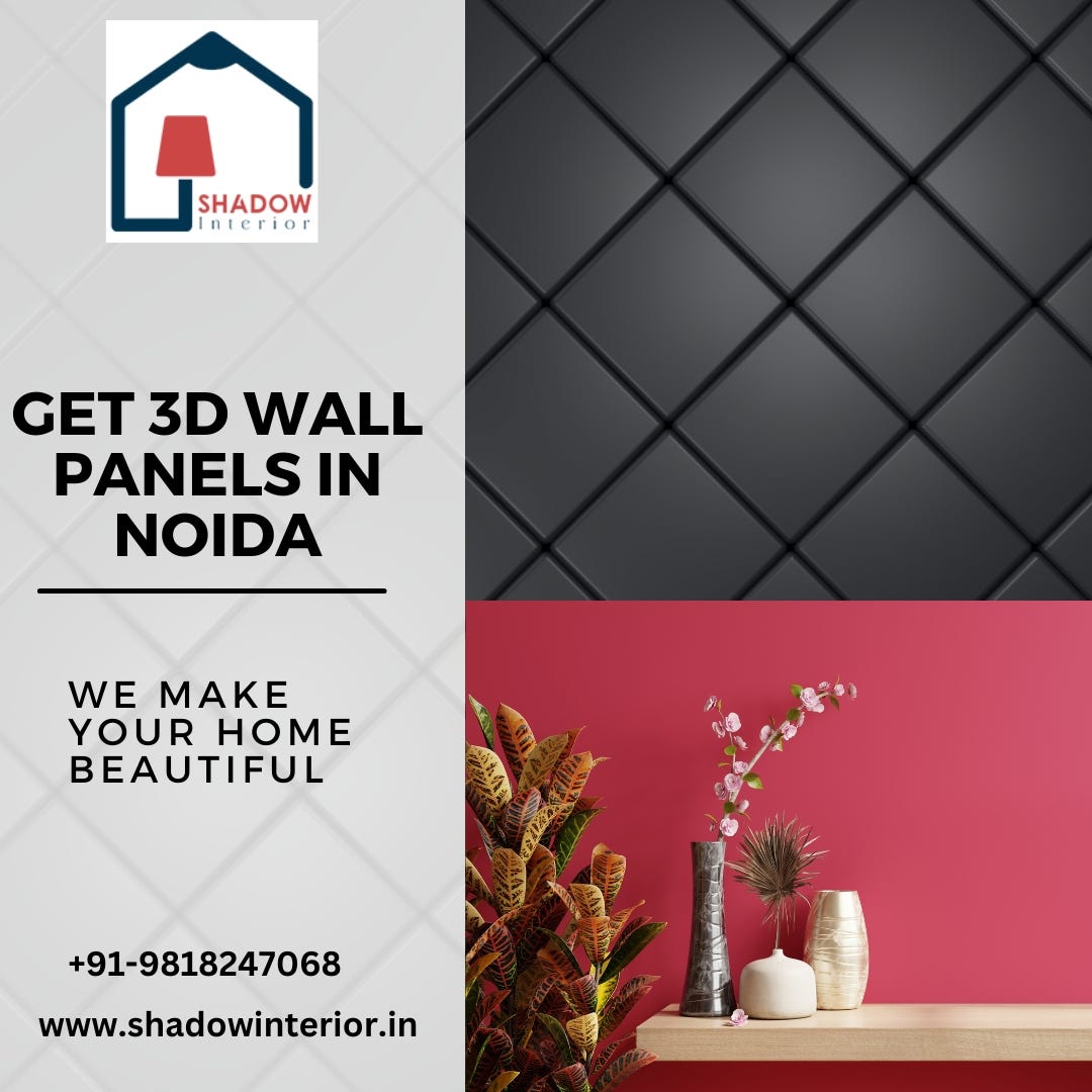 Get 3D wall panels in Noida Shadow Interior Medium