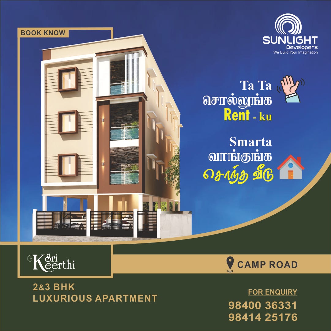 2 BHK Flats For sale in chennai. We Are One Of The Construction Company