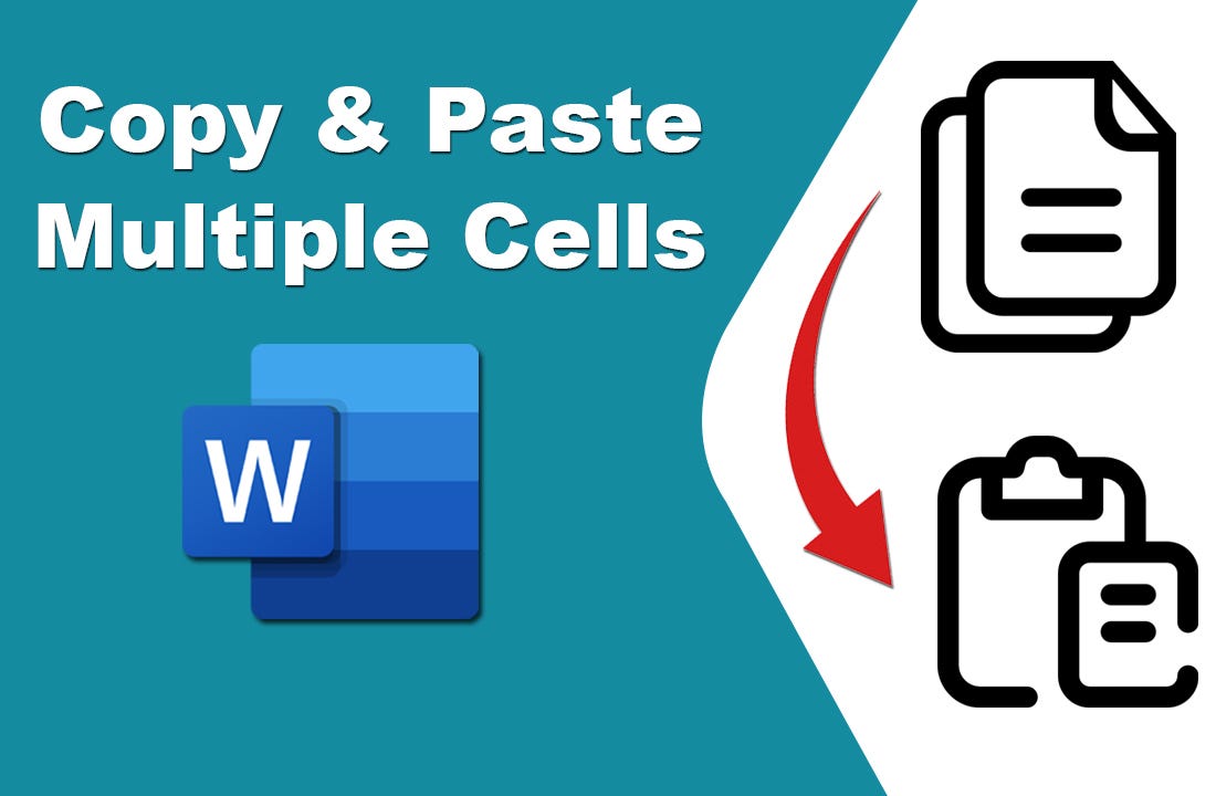 How to copy and paste multiple cells in Microsoft word Shapon Shekh