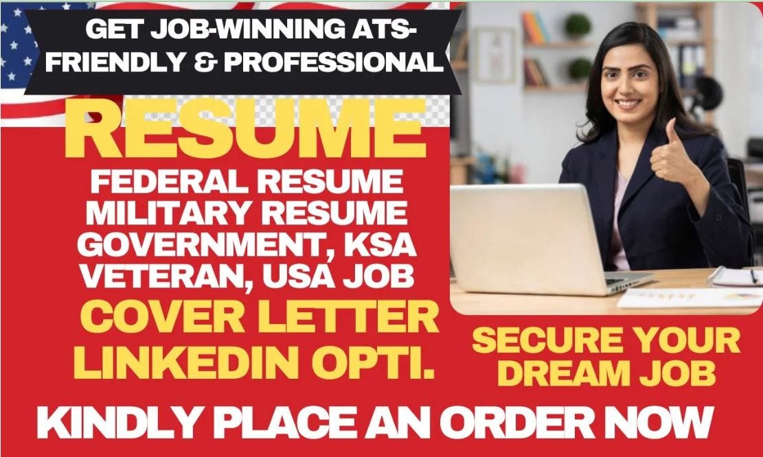 I will write a federal resume, USA job, veteran, military, ksas, canada