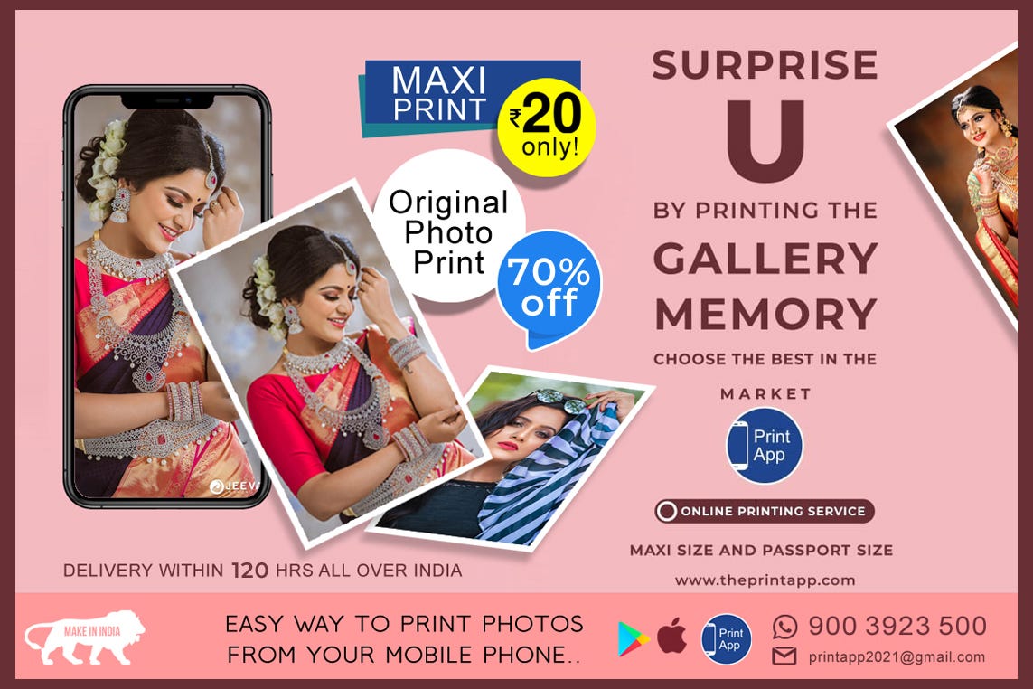 Get HighQuality Digital Photo Printing Online just 20* Rs only by