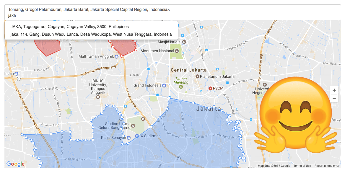 Area Geofencing on a Google Maps — React JS Example Projects by Safei