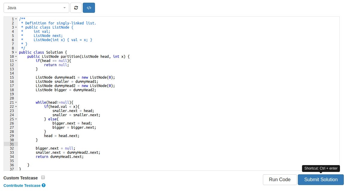 LeetCode 86 Partition List. The question is as follows by Tim Wang Medium