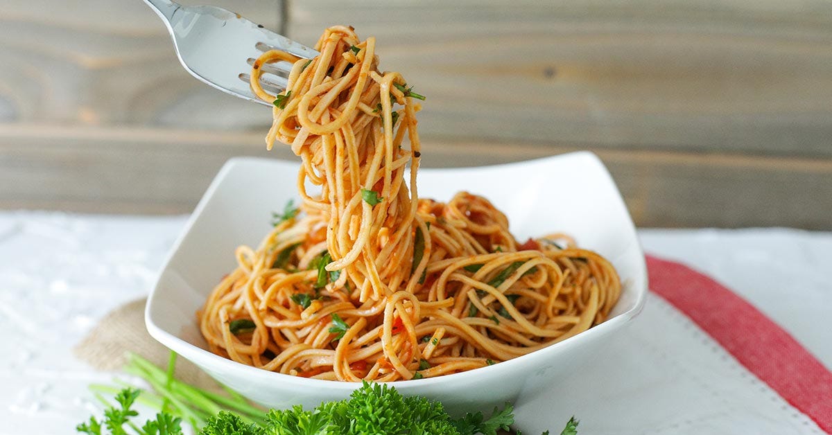 10 Minute Protein Packed Vegan Spaghetti by Cait Robertson Avatar