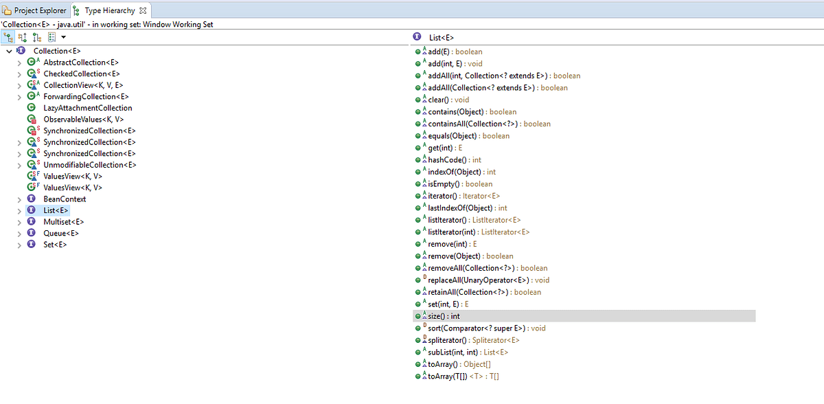 What are all the Classes and Interfaces that are available in the