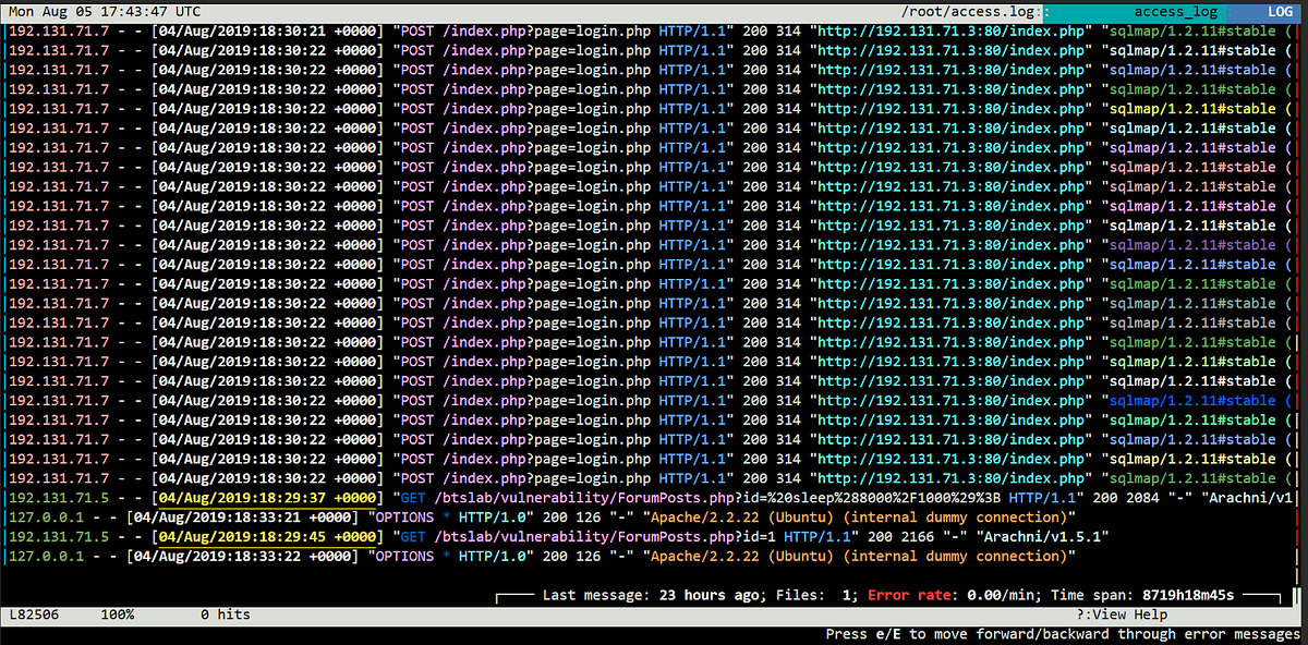 LNAV Apache Log Analysis. I’m back with a really nice and handy… by