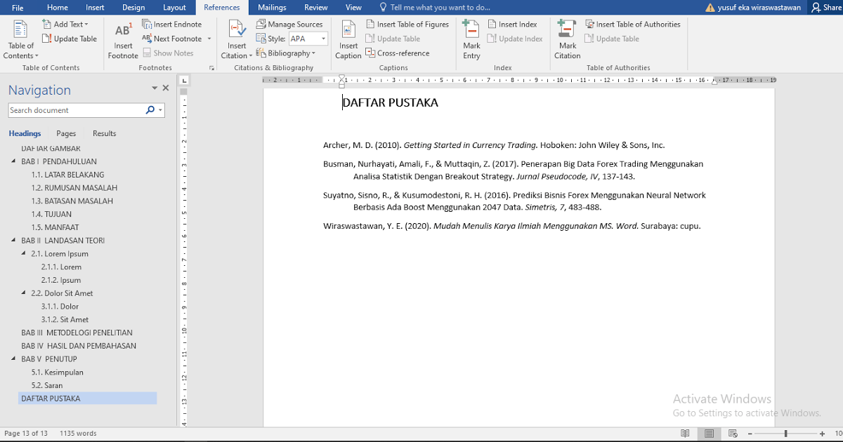 Mudah Menulis Karya Ilmiah Menggunakan Microsoft Word — Part 4