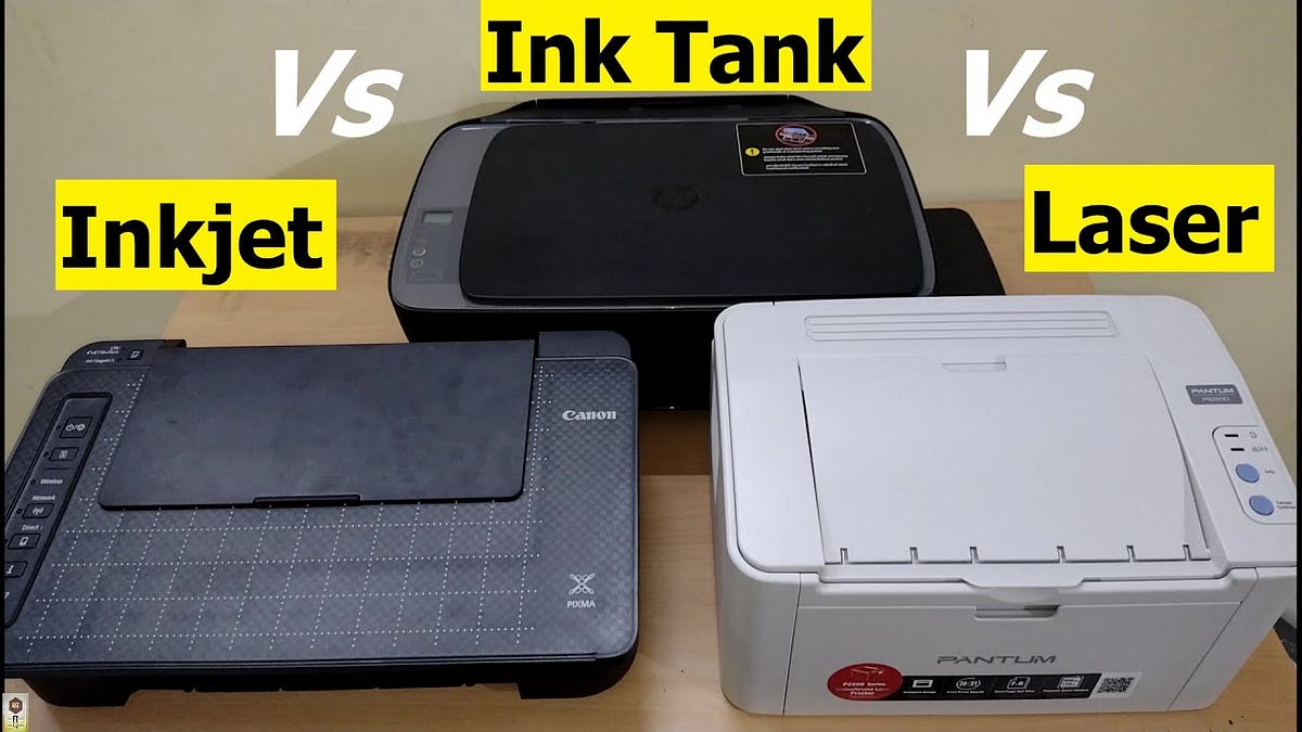 Laser Printer vs Inkjet Printer vs Ink Tank Guide CompAndSave