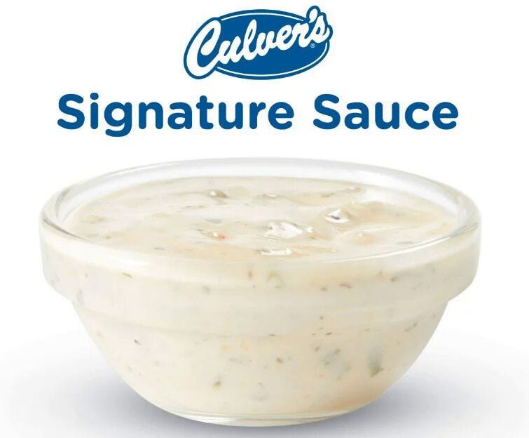 Inaugural Restaurant Sauces Culver’s Signature Sauce Techs Bee Medium