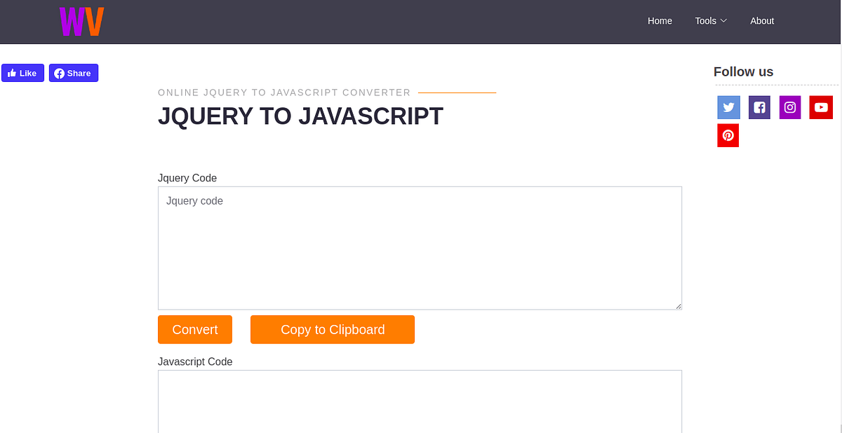 Jquery to javascript converter Silver Vision Medium