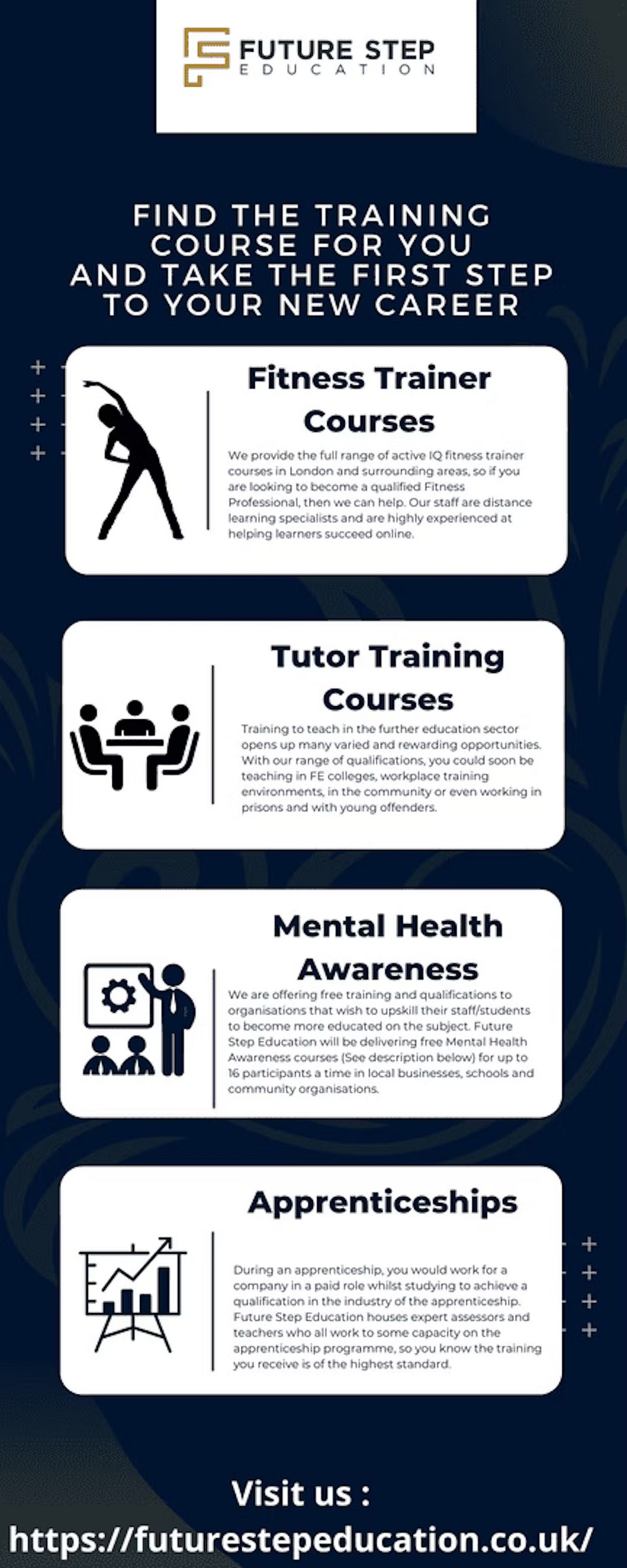 Find The Training Course For You And Take The First Step To Your New Career Future Step