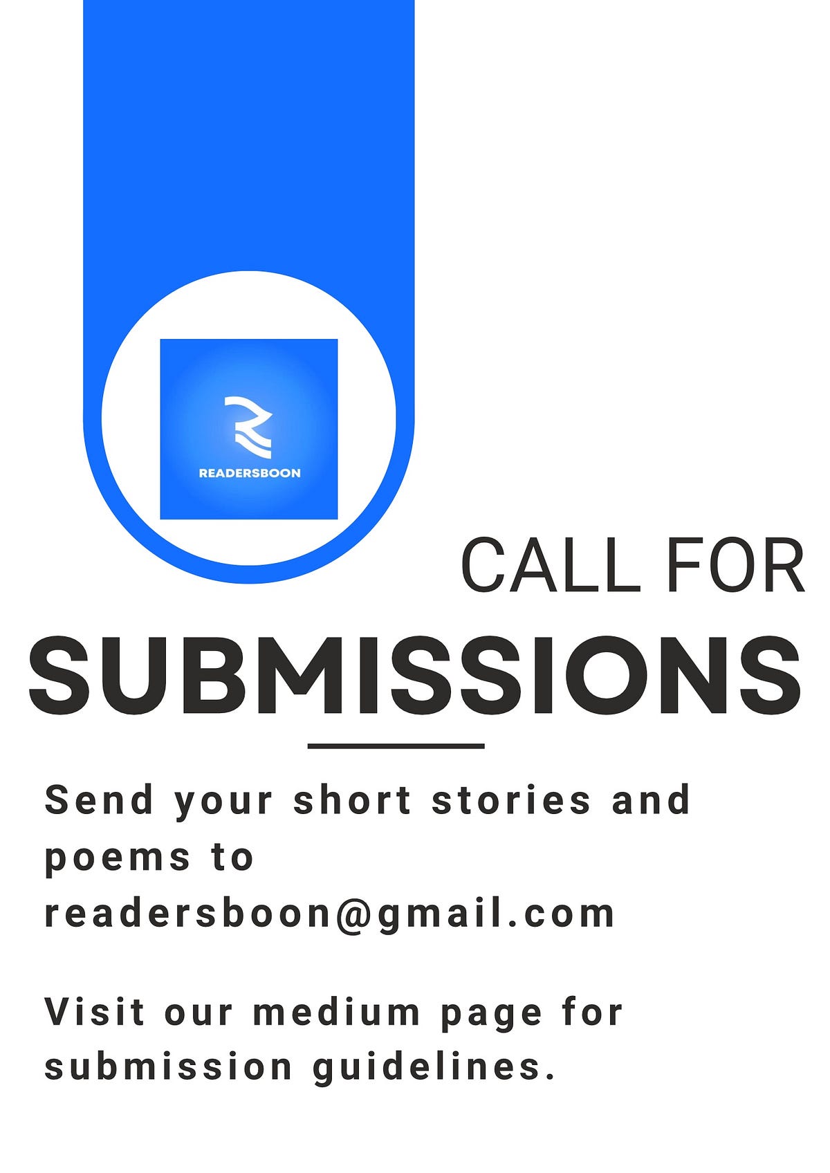 Call For Submissions (Short Stories and Poems) by Readers Boon Medium