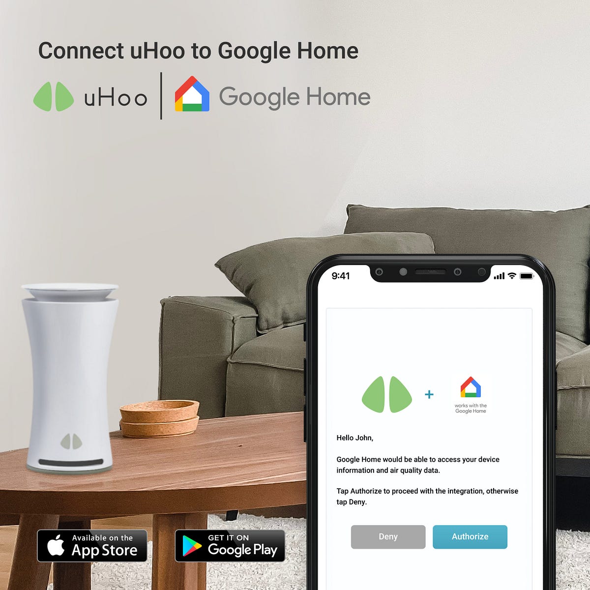 Manage your air quality with Google Home and uHoo IAQ Sensor uHoo Indoor Air Quality Sensor