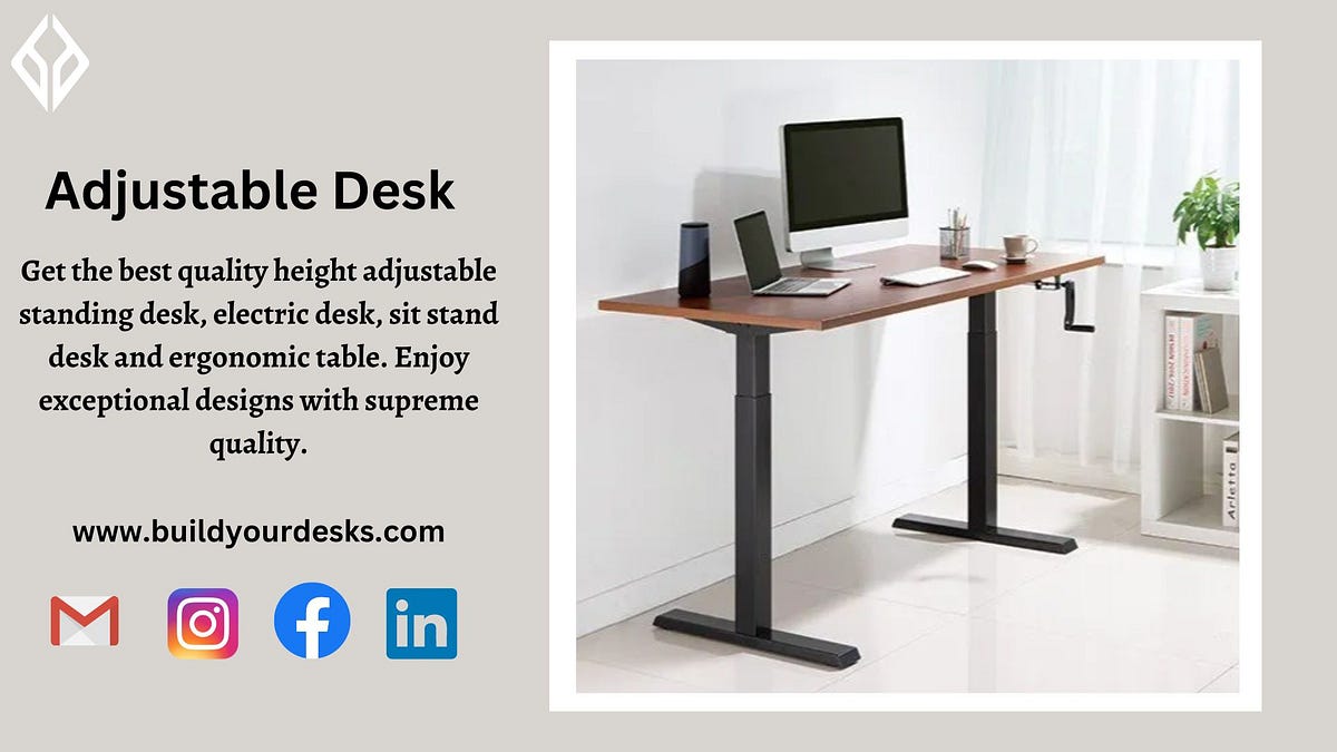 Adjustable Desk - Buildyourdesk - Medium