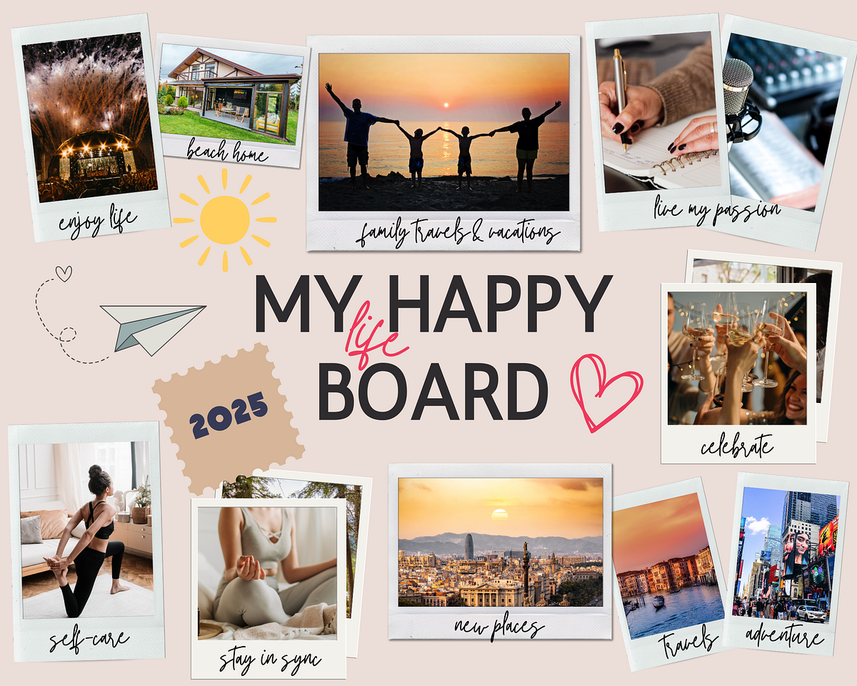 Vision Board [Free] Template 2025 by Emmka Medium