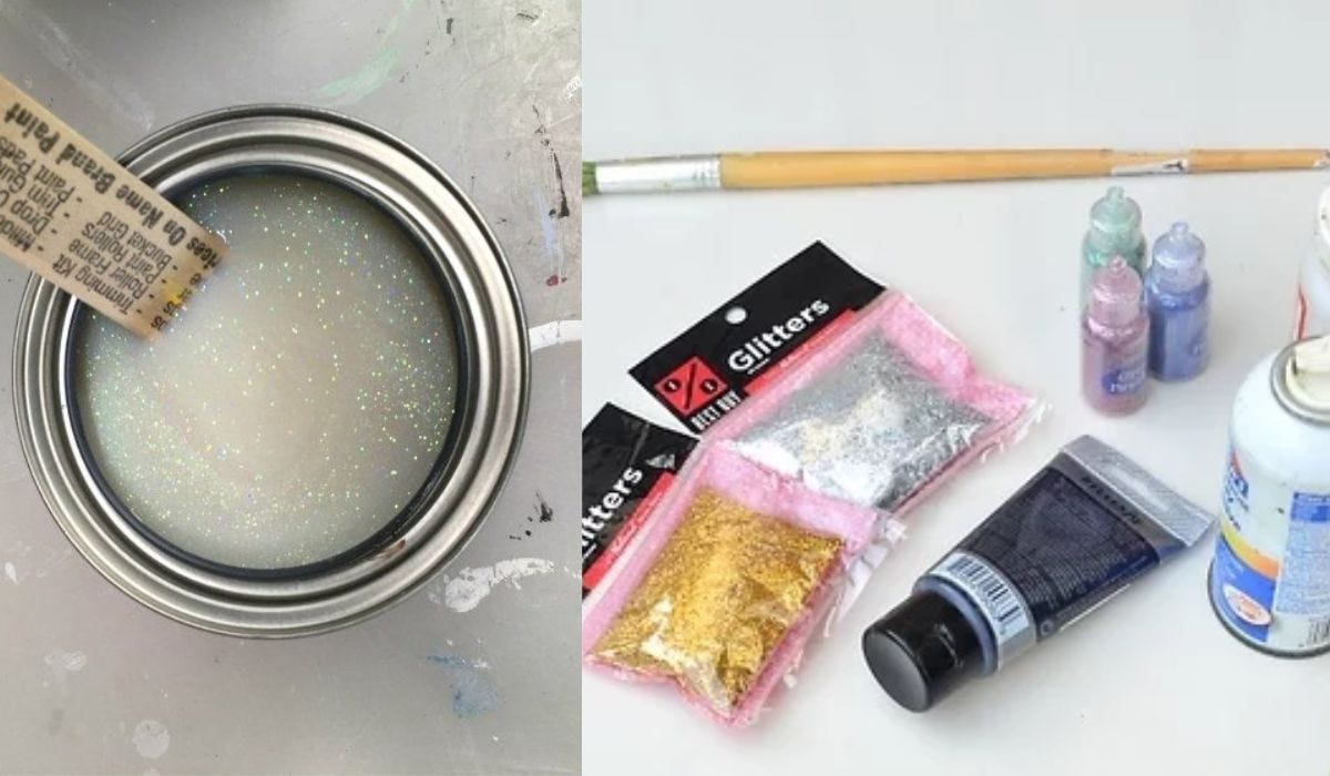 Tutorial on How to Make Glitter Paint for Furniture by Mubashar