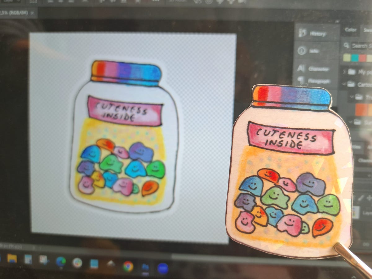 How to turn your art into stickers — Method 3 — Digitalize your art