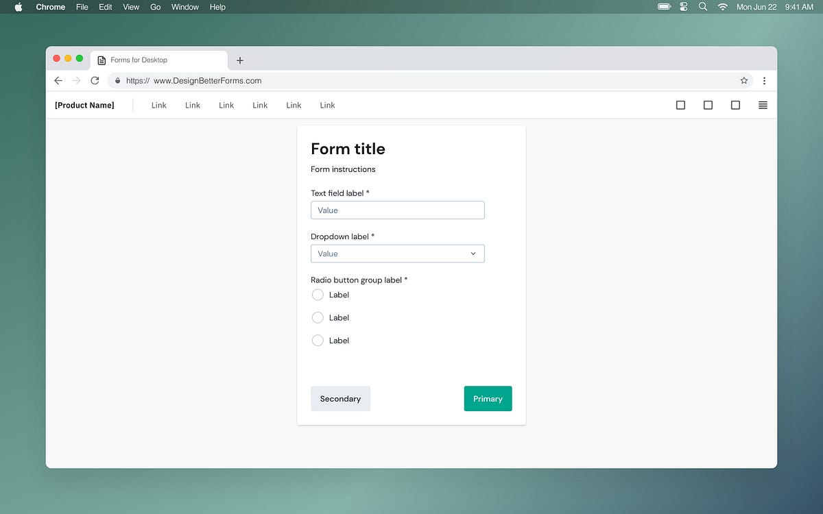 Design a better form. For desktop & mobile screens by Allie Paschal