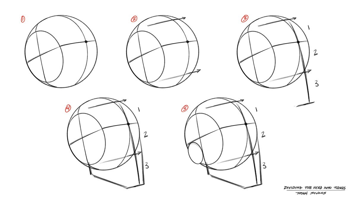 How to Draw Heads with the Andrew Loomis Method by Robert Marzullo