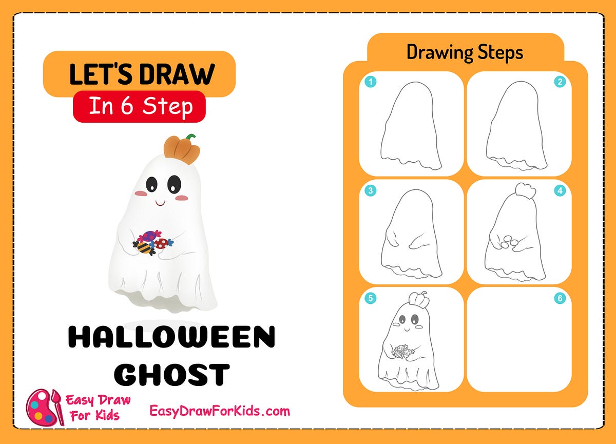 How to Draw a Halloween Ghost with Candies by Han Sumi Medium