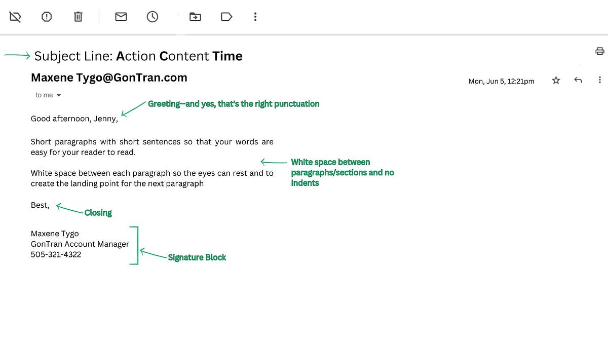 5 Keys to Formatting Excellent Business Emails by Jenny Morse, PhD