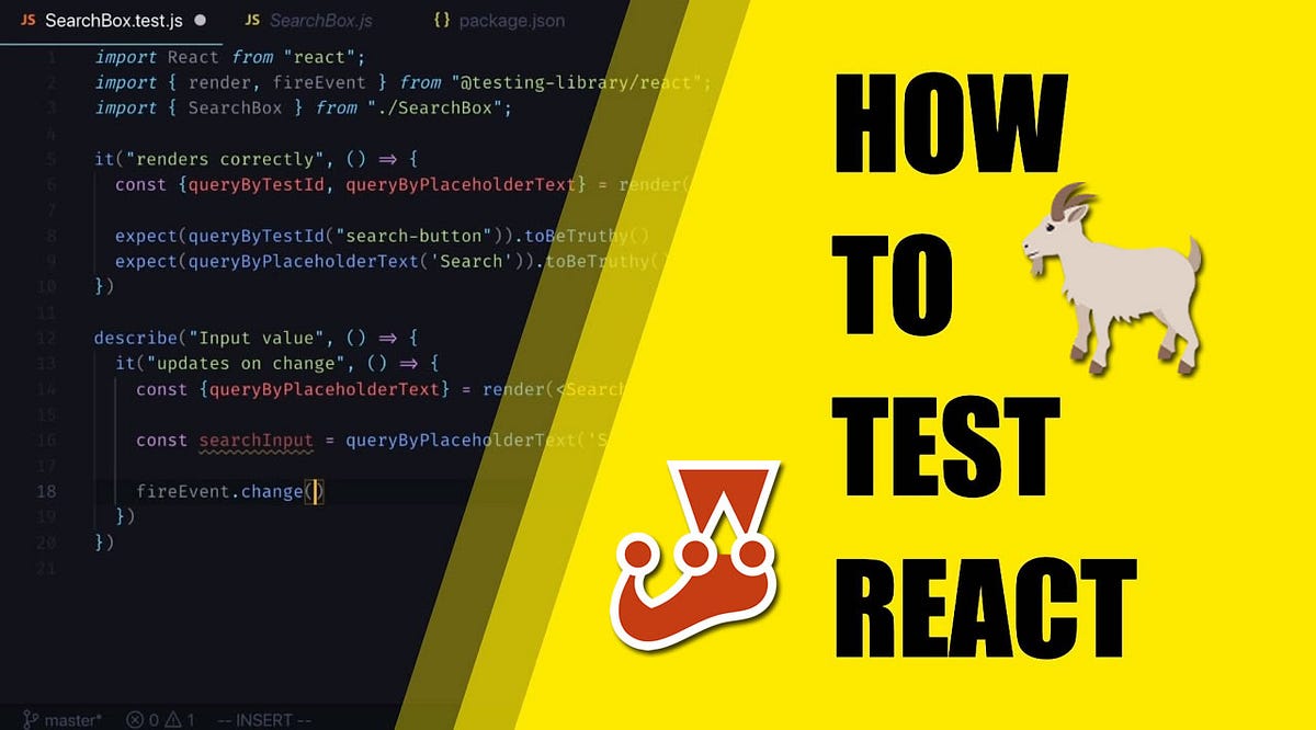Learn How To Test React Applications (Testing React Applications with