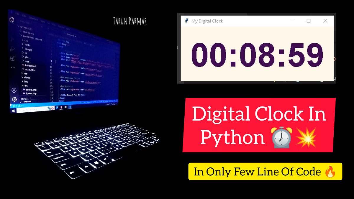 Python Digital Clock Project Make Digital Clock In Python Digital