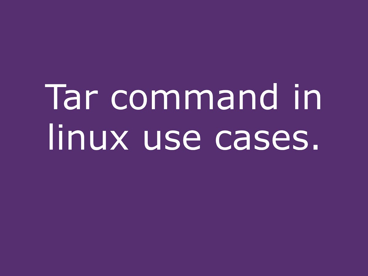 How to use Tar command in Linux. Tar command in Linux is used to rip a