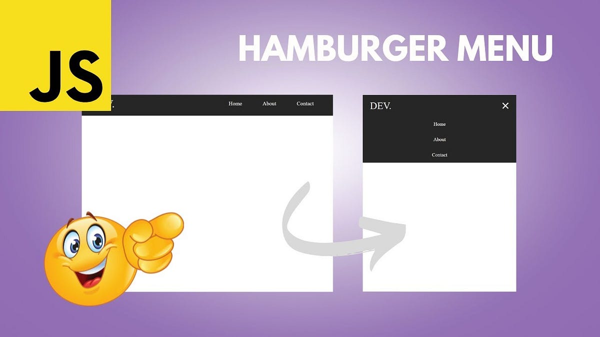 How to Create a Responsive Hamburger Menu with HTML, CSS, & JavaScript