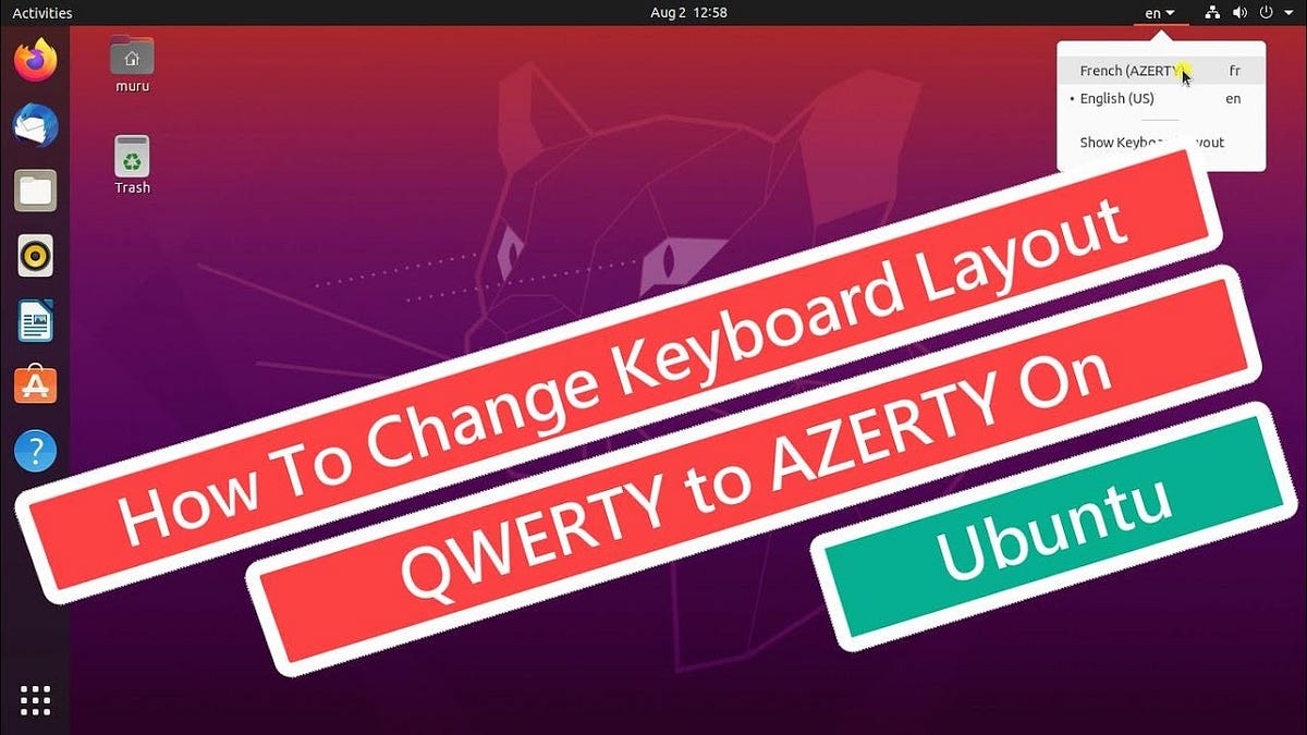 Change Linux / Unix keyboard layout to azerty from CLI — English to