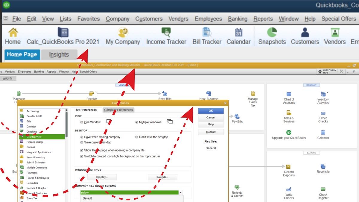 Customize QuickBooks Pro 2021 Desktop Change Icon Bar Color & Apply