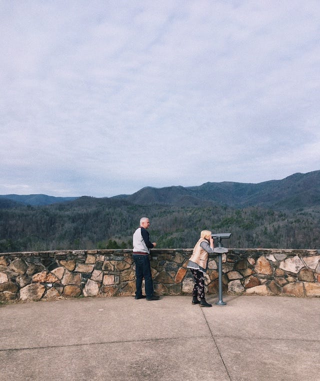 ode to parents.. mountains by Sonia Blank Medium