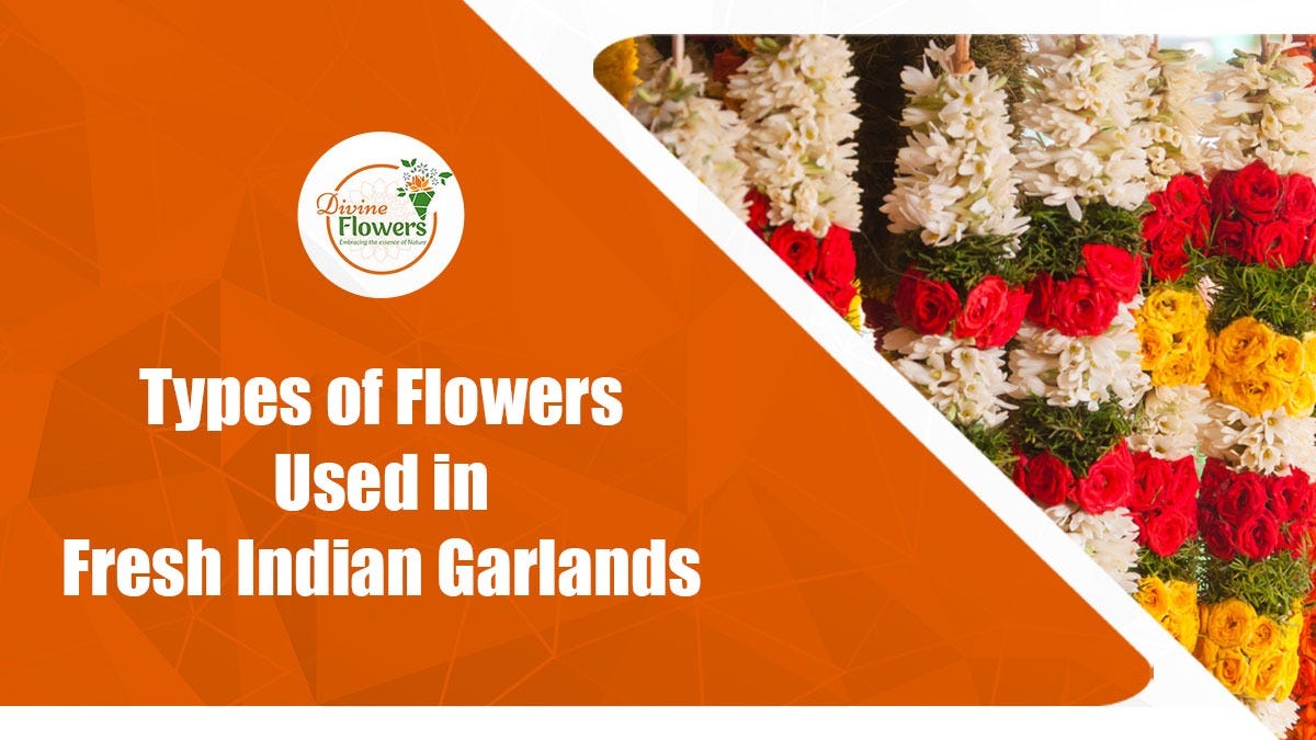 Types of Flowers Used in Fresh Indian Garlands by Divine Flowers Medium