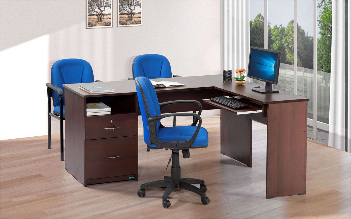 Buy office table online with two drawers by Damro digital Medium