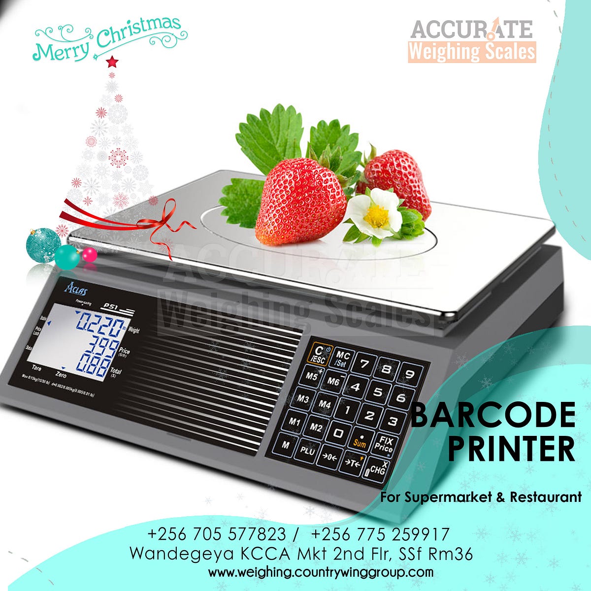 Barcode label printer Scale for supermarkets in Kampala Weightsu Medium