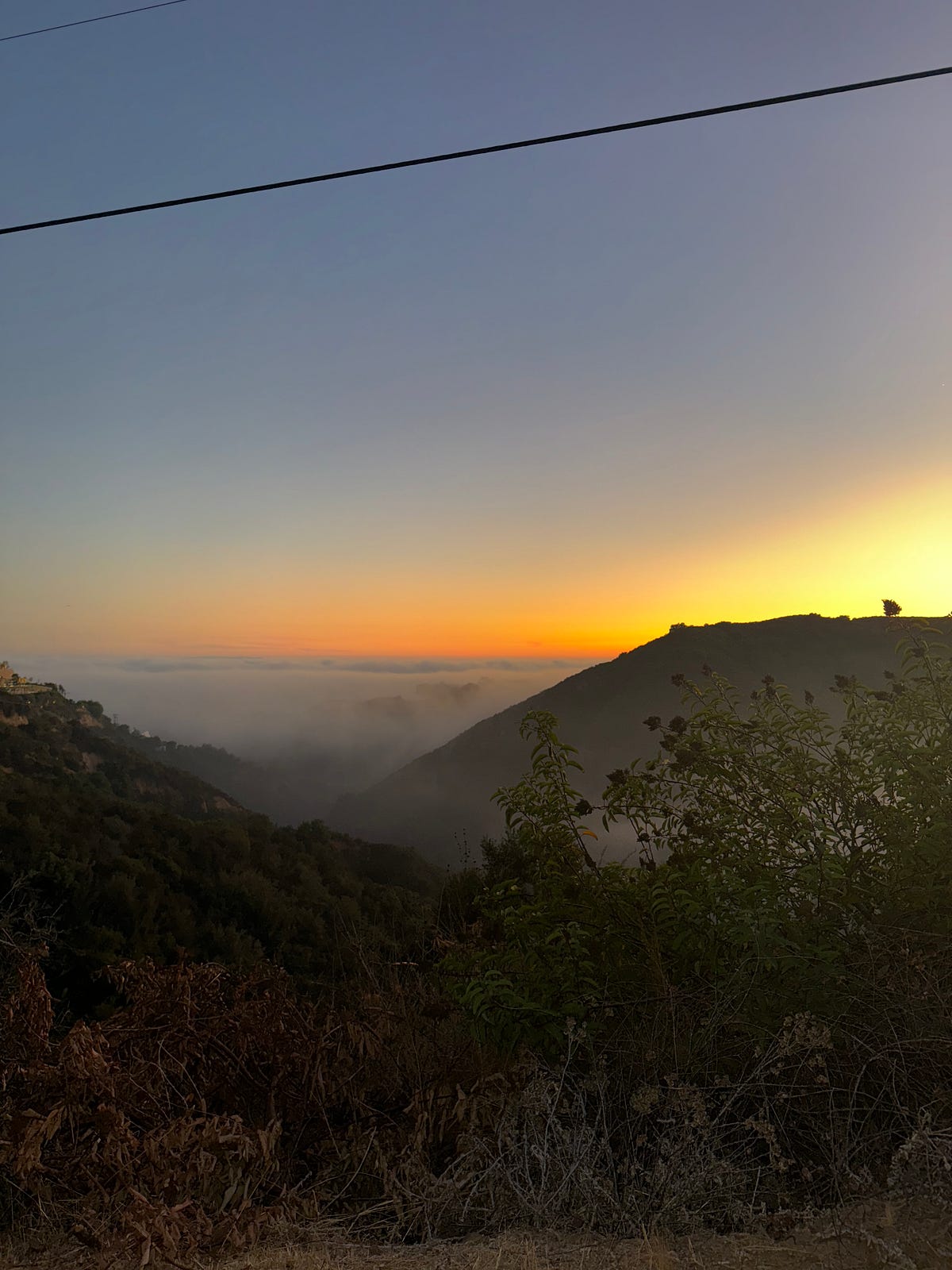 Final Sunsets in LA. I’m sitting on a step stool placed… by Brief