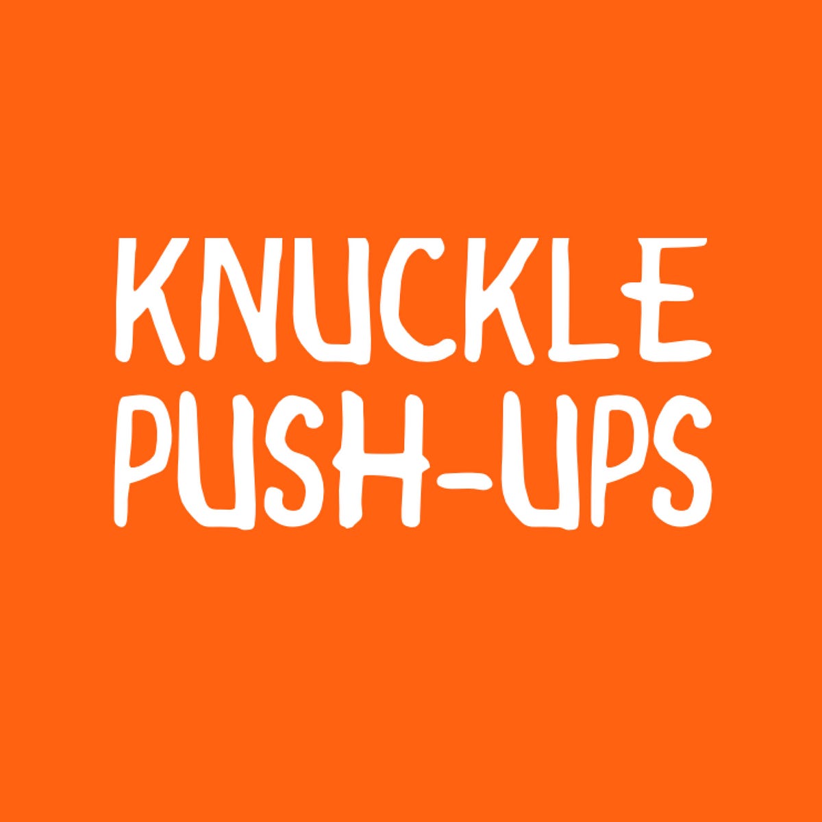 Knuckle Push Ups. Good morning, good afternoon, and good… by ENFINITE