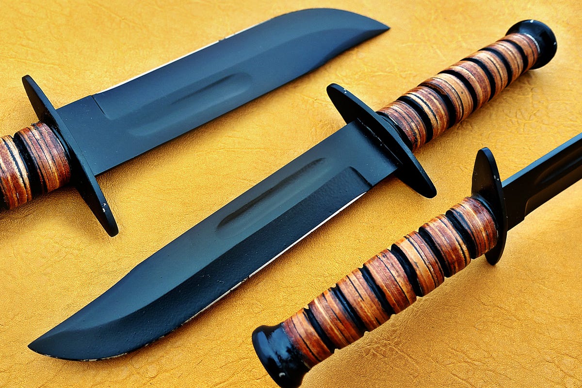 DAMASCUS D2 STEEL BLADE NOWIE KNIFE HANDLE MATERIAL OLIVE WOOD OVERALL