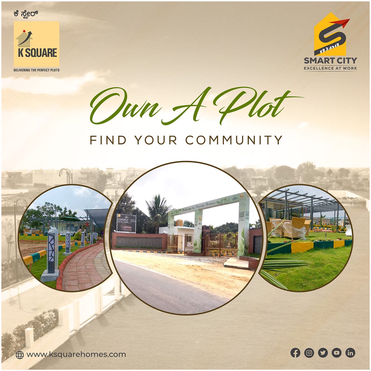 Luxurious Living at KsquareHomes Gated Community Plots in Mysore Road