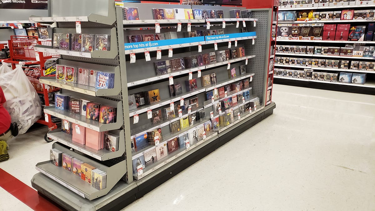 Watching the slow death of the mass merchant CD section by Glenn
