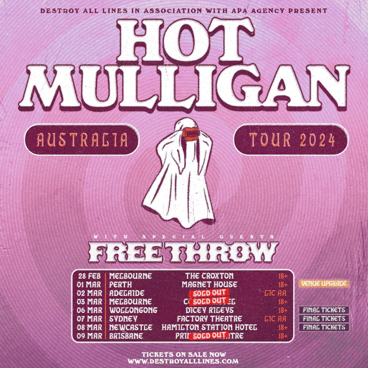 ️ Who’s On Tour Hot Mulligan’s First Ever Australia Tour by Gala