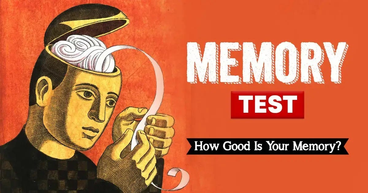 Memory Test. Memory is a fundamental cognitive… by Mind Help Medium