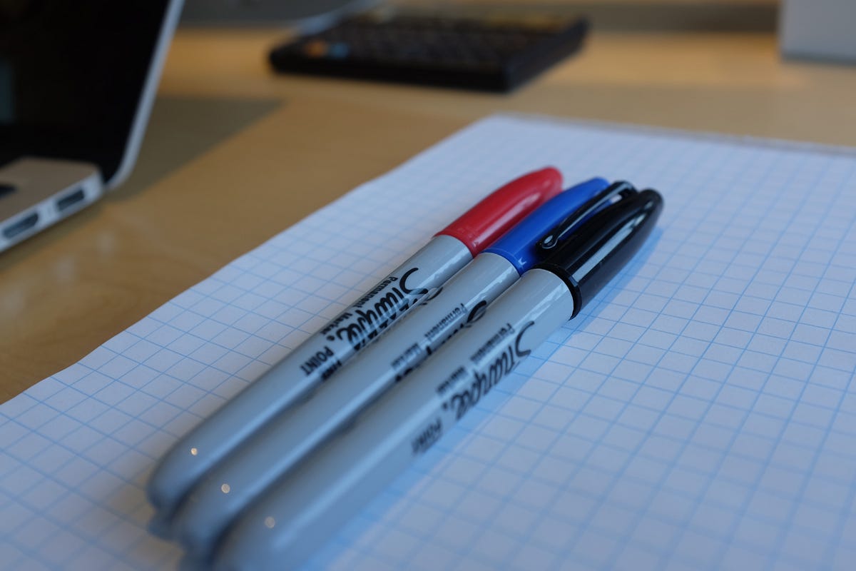 Grateful for Sharpies. My favourite Sharpie colour is black… by Ben