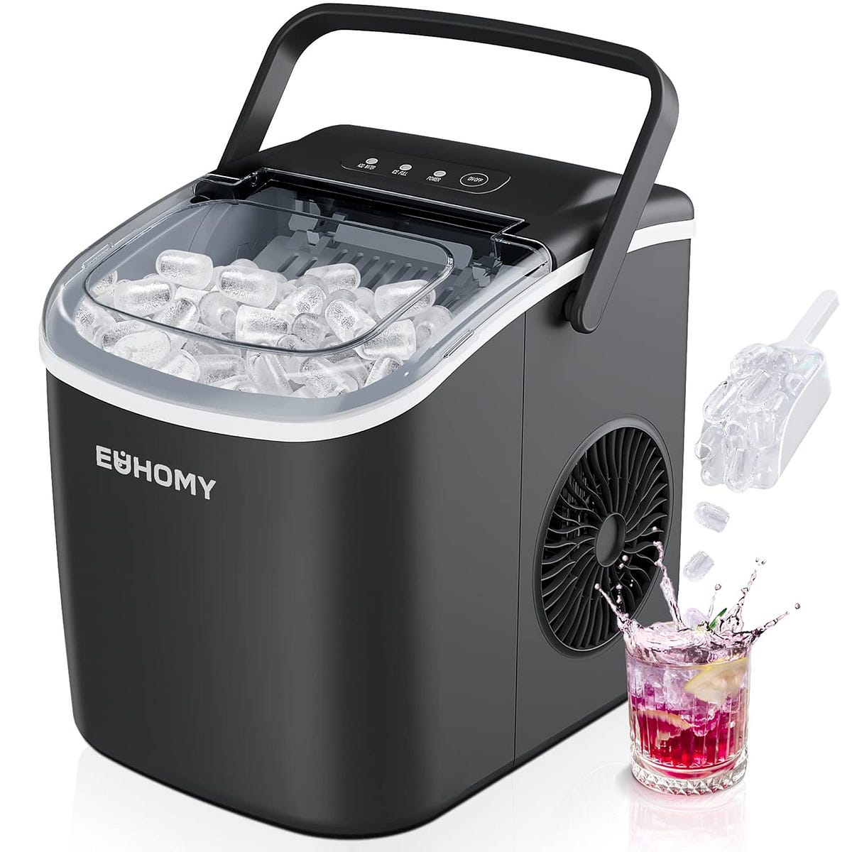 Ice Perfection Unleashed EUHOMY Countertop Ice Maker Machine — Smart