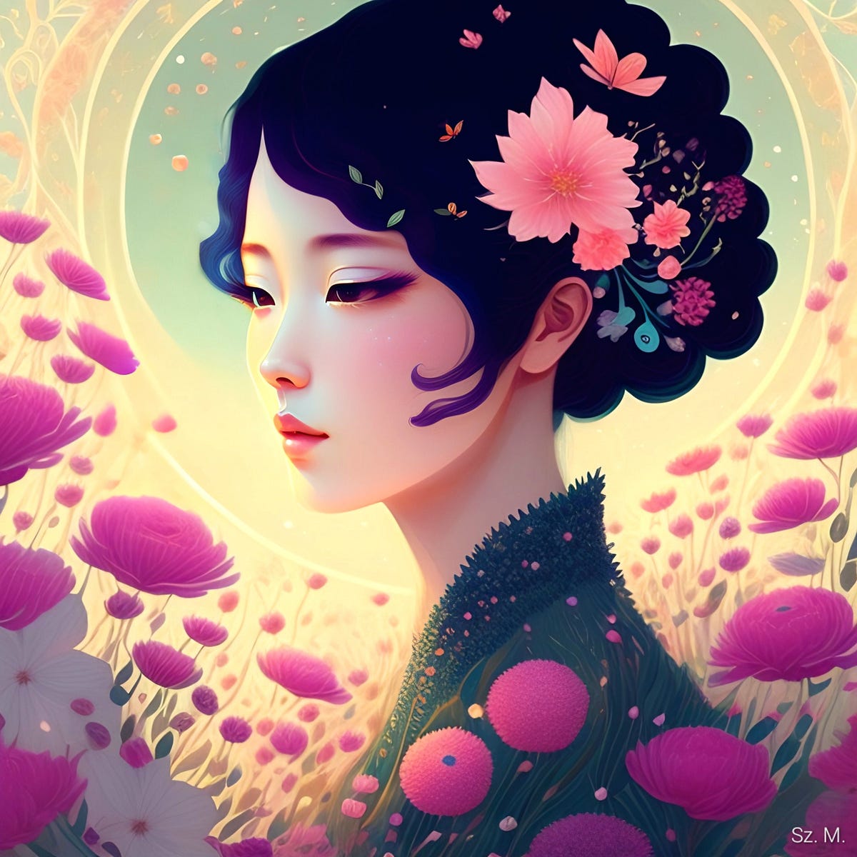 You smell of jasmine. The breeze carries it away in the wake of your