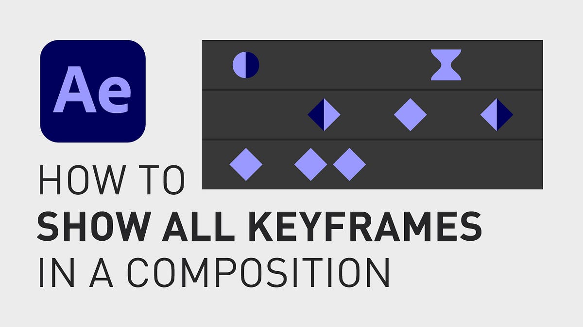 How to show all keyframes in After Effects David Lindgren Medium