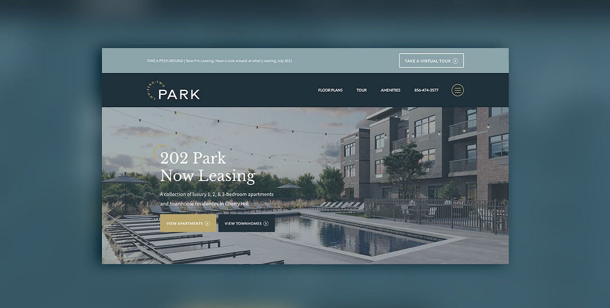 Apartment site Inspiration — 7 Winning Designs by Brindle Digital