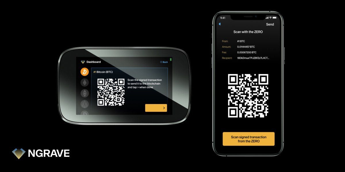 QRcode based hardware wallet NGRAVE ZERO NGRAVE
