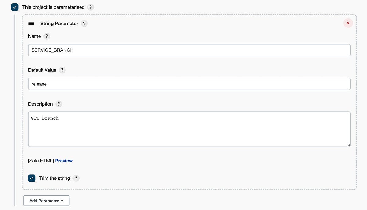 Build Jenkins Job With default Parameters using JenkinsFile by Bipin